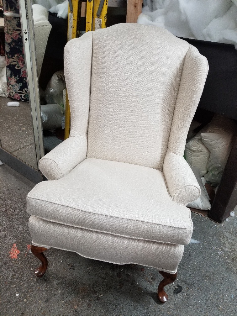 Wingback chair reupholstery