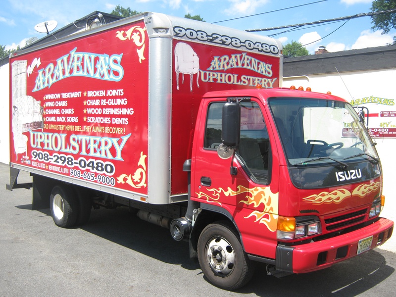 Aravena's Upholstery delivery truck